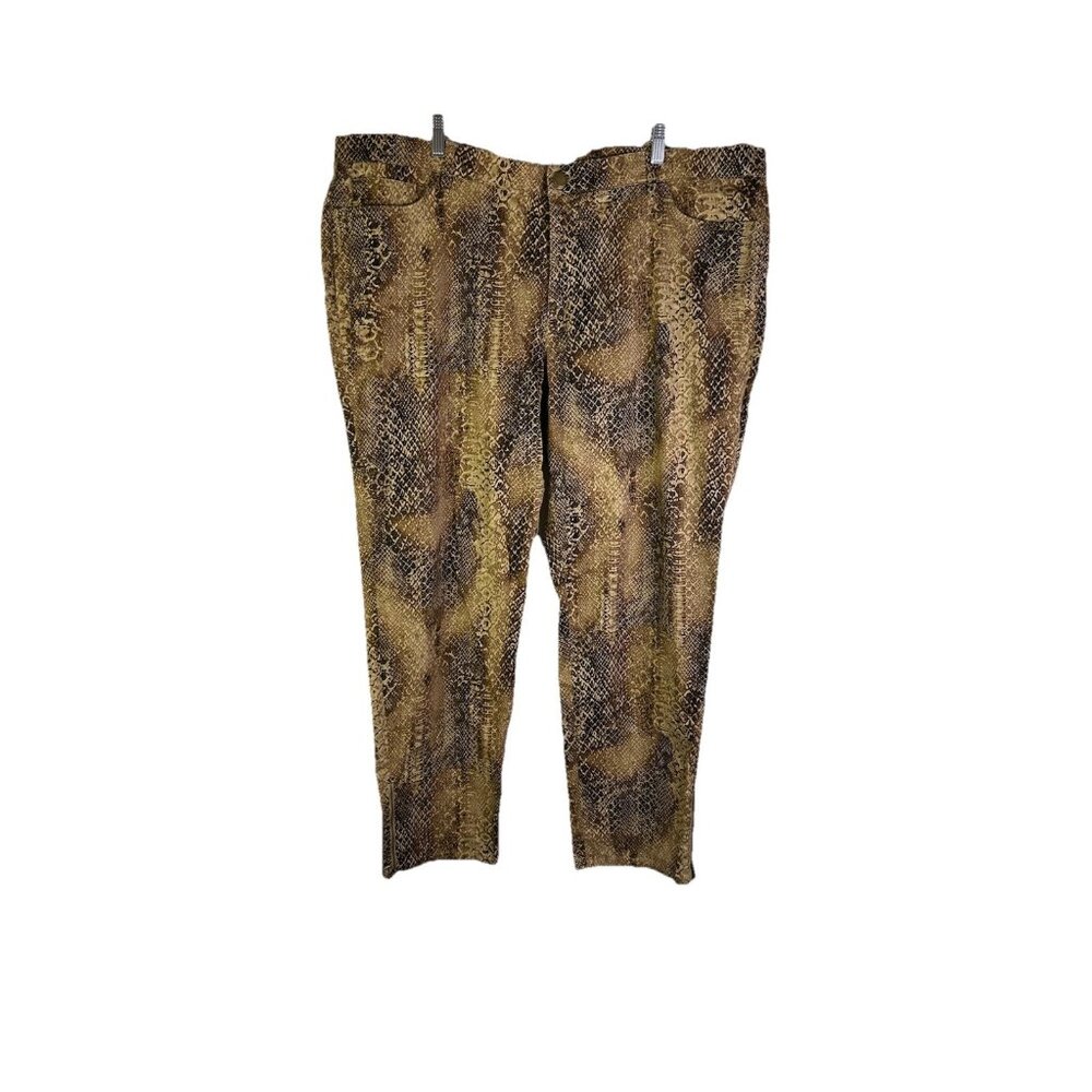 Lauren Ralph Lauren Snake Python Print Skinny Pants - Gem